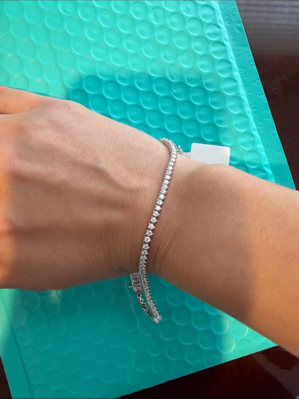 NEW Moissanite Tennis Bracelet 2.41ct VVS D 6.5" NWT Silver